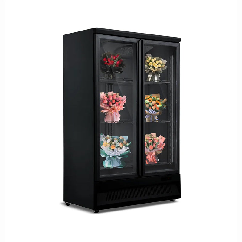 Floral Market Cooler Preservation Fresh Flower Display Refrigerator Swinging 2 door