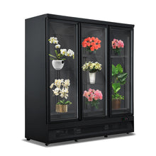 Load image into Gallery viewer, Floral Market Cooler Preservation Fresh Flower Display Refrigerator Swinging 3 door

