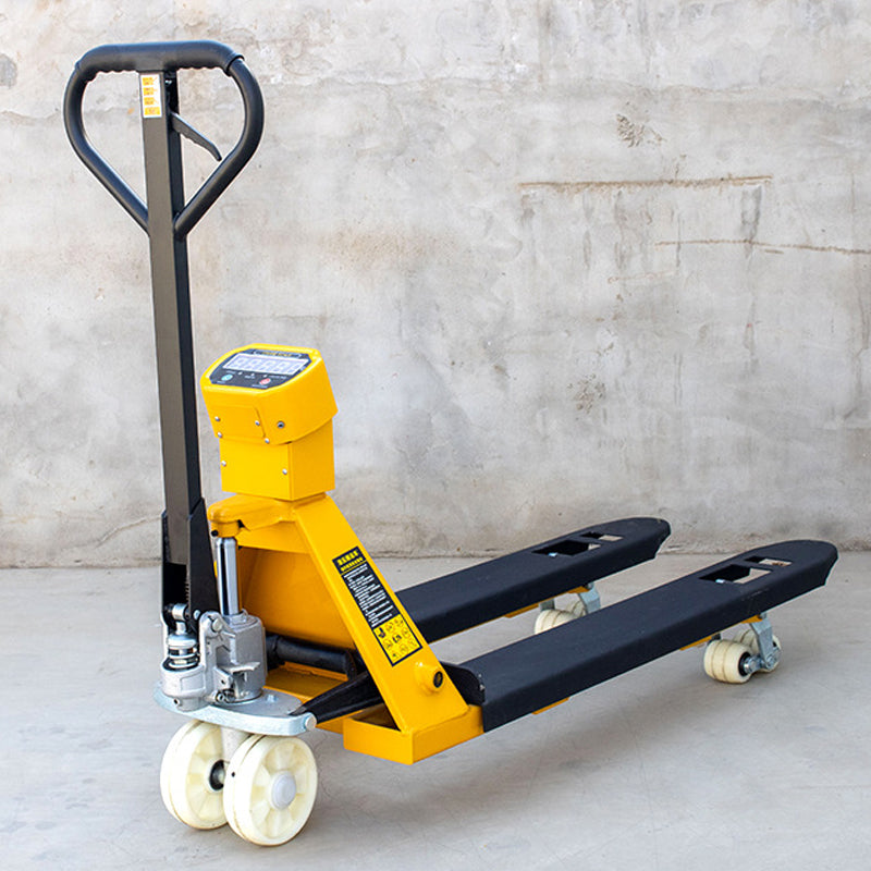 Pallet Jack with Scale, Pallet Truck Scale for Sale, 45'' x 27'' Manual Hydraulic 2200lbs 1 Tons Capacity