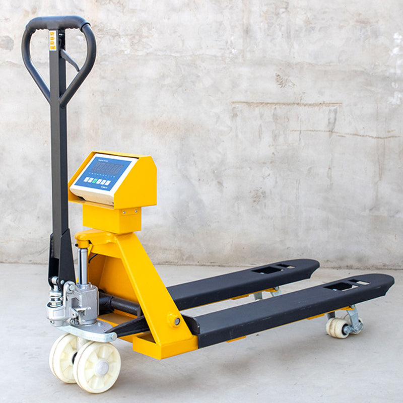 Pallet Jack with Scale, Pallet Truck Scale for Sale, 45'' x 27'' Manual Hydraulic 4400lbs 2 Tons Capacity