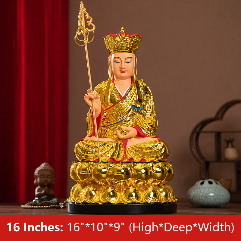 Ksitigarbha Bodhisattva Buddha Statue Resin Gilding Material 16 inches 38CM*24CM*22CM