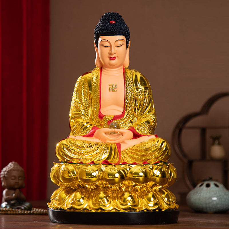 Shakyamuni Buddha Statues for Sale, Resin Gilding Material, Offerings