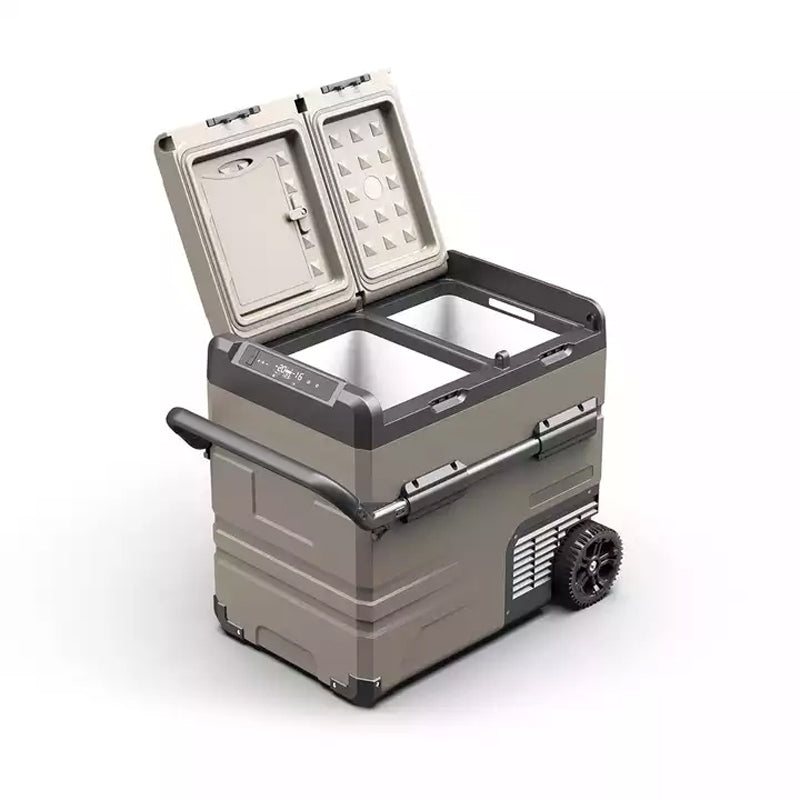 Alpicool TAW55 Portable Dual Zone Camping Car Refrigerator with Wheels Removable Battery Picnic Refrigerator